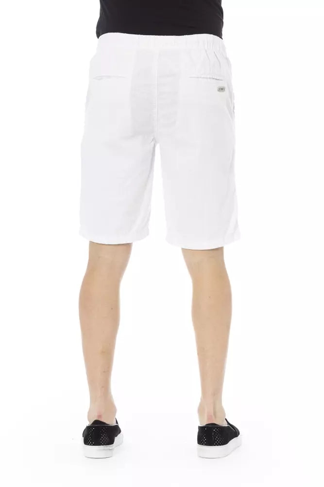 Baldinini Trend White Cotton Men's Bermuda Shorts