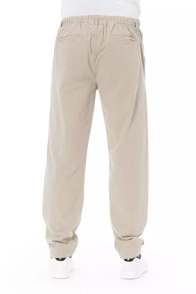 Baldinini Trend Beige Cotton Men Chino Pants