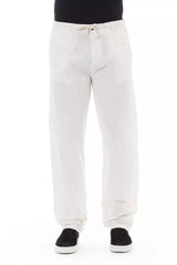 Baldinini Trend White Cotton Men Trouser