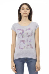 Trussardi Action Gray Cotton Women Top