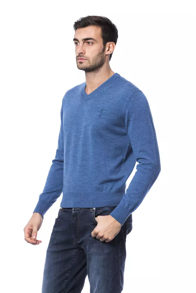 Billionaire Italian Couture Embroidered Merino Wool Crew Neck Sweater