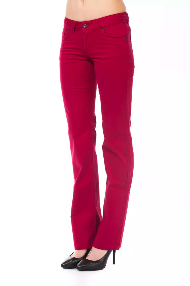 Ungaro Fever Red Cotton Women's Pant