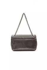 Pompei Donatella Gray Leather Women Crossbody Bag