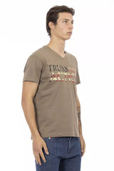 Trussardi Action Brown Cotton Men's T-Shirt