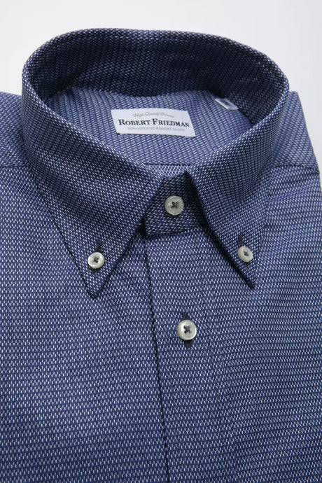 Robert Friedman Blue Cotton Men Shirt