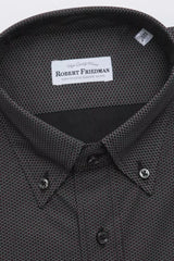 Robert Friedman Black Cotton Men's Shirt