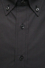 Robert Friedman Black Cotton Men's Shirt