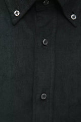 Robert Friedman Black Cotton Men Shirt