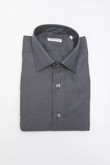 Robert Friedman Black Cotton Men's Shirt