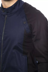 Verri Blue Cotton Men Bomber Jacket