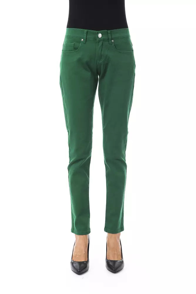 BYBLOS Green Cotton Women Pants