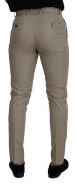 Dolce & Gabbana Stunning Beige Italian Cotton Trousers