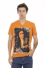 Trussardi Action Orange Cotton Men T-Shirt