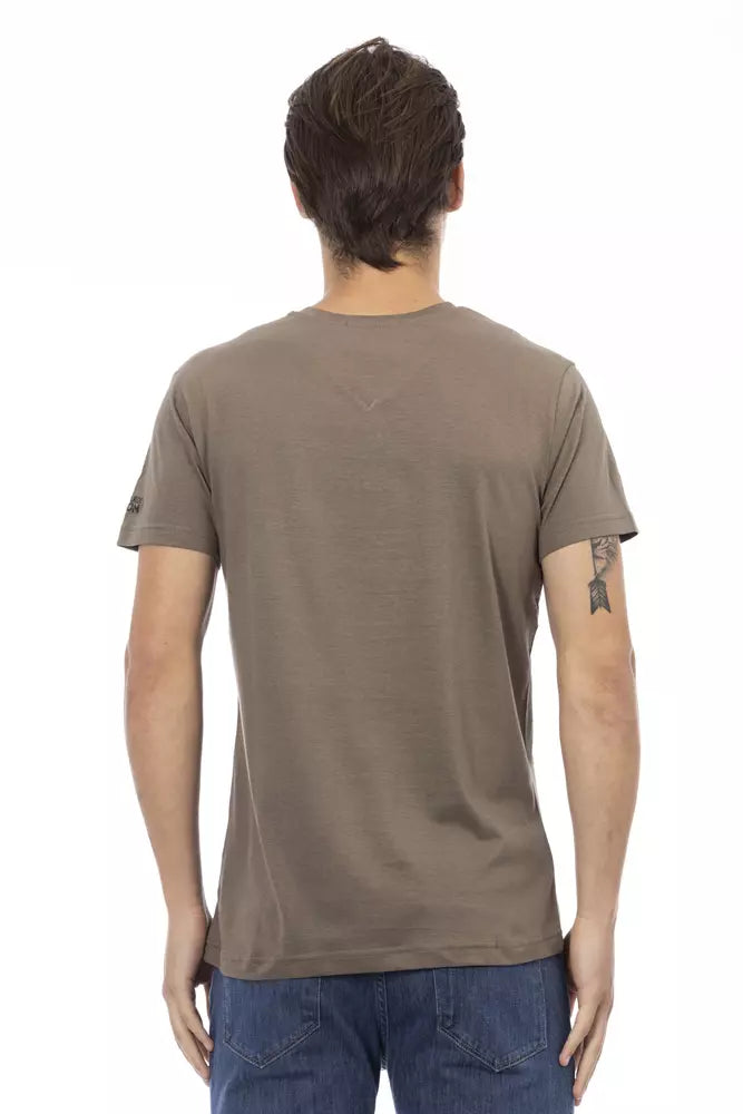 Trussardi Action Brown Cotton Men T-Shirt