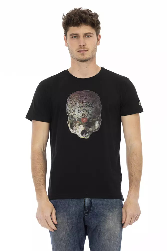 Trussardi Action Black Cotton Men T-Shirt