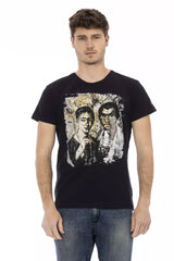 Trussardi Action Black Cotton Men T-Shirt