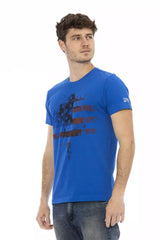 Trussardi Action Blue Cotton Men T-Shirt