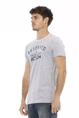 Trussardi Action Gray Cotton Men T-Shirt