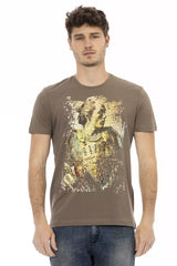 Trussardi Action Brown Cotton Men T-Shirt