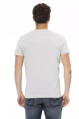 Trussardi Action Gray Cotton Men T-Shirt