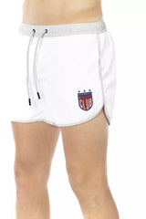 Bikkembergs White Polyester Men Swim Short