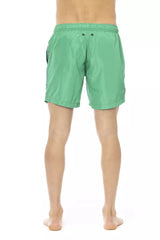 Bikkembergs Green Polyester Men Swim Short