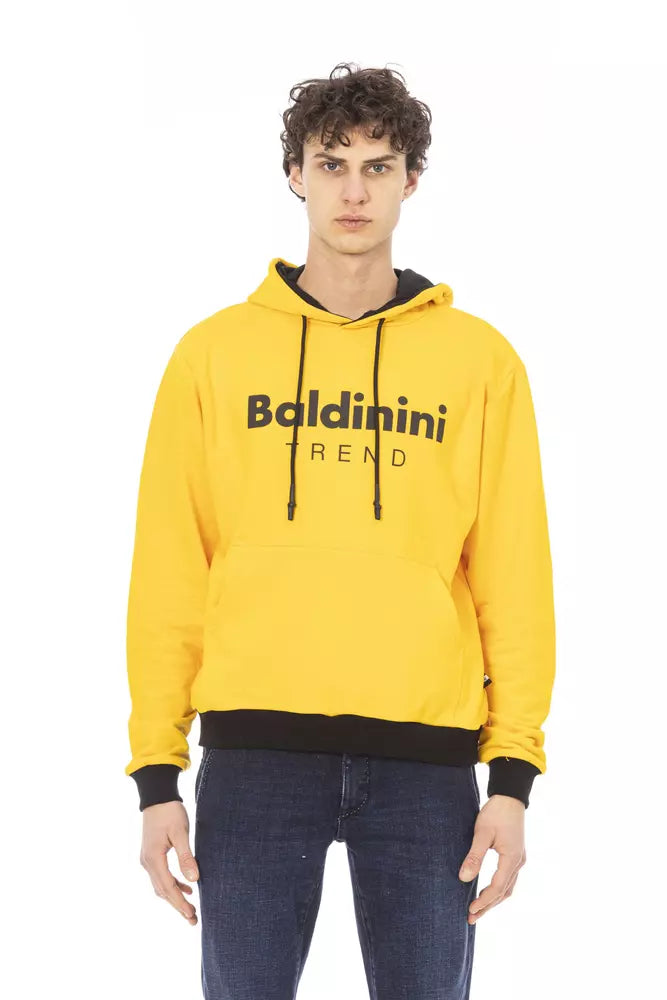 Baldinini Trend Yellow Cotton Men Hoodie