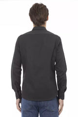 Baldinini Trend Gray Cotton Men Shirt