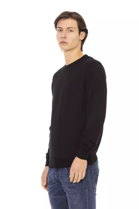 Baldinini Trend Black Fabric Men Sweater