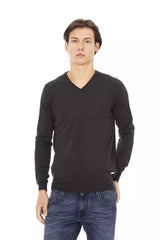 Baldinini Trend Gray Fabric Men Sweater