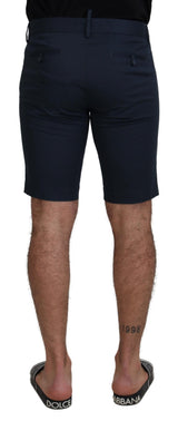 Dolce & Gabbana Elegant Blue Cotton Blend Shorts