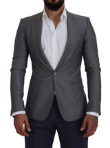 Dolce & Gabbana Elegant Light Gray Sicilia Blazer Jacket