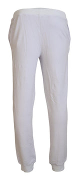 John Galliano Chic White Jogger Pants - Casual Elegance