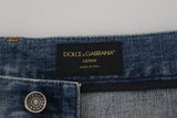 Dolce & Gabbana Stunning Tattered Denim Italian Jeans