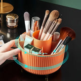 Rotating Makeup Brush Storage Tube for Dressing Table