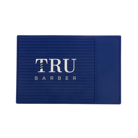 TRU BARBER MAT 14”X 9” (Blue) Flexible PVC Station Mat Professional Mat Salon and Barbershop work Station pads Beauty salon tools hairstylist Counter mat for clippers Anti slip