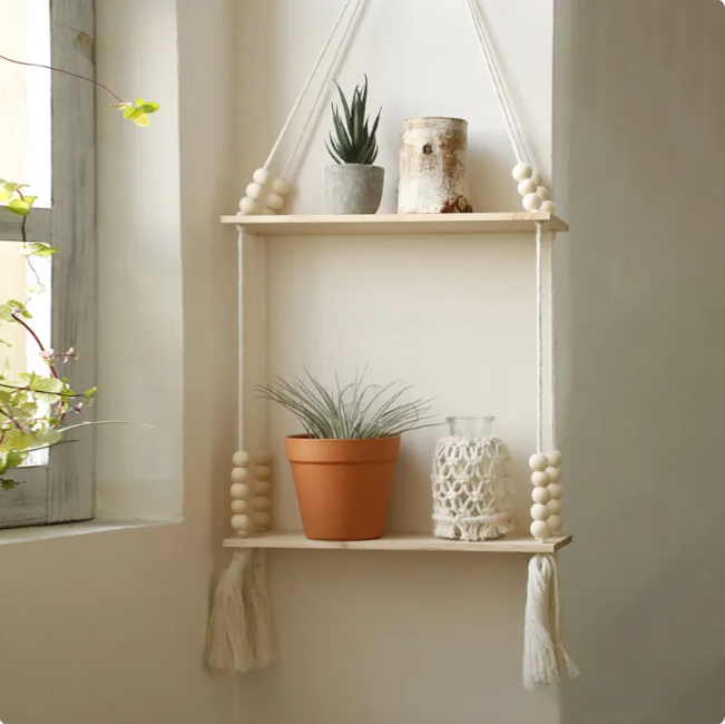 Wooden Bead Hanging Organizer