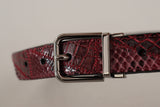 Dolce & Gabbana Elegant Red Exotic Leather Belt