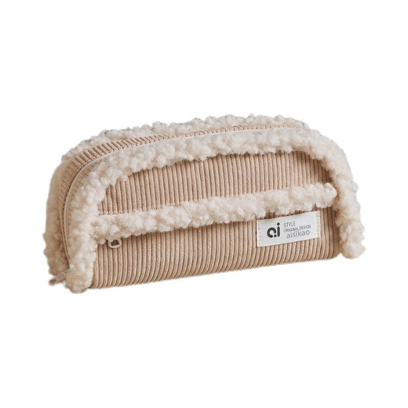 Chic Velvet Pencil Case - Large Capacity Stationery Bag