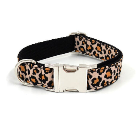 Leopard Print Dog Collar - Fashionable Pet Accessory