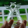 Crystal Clear Glass Angel Vase for Home Decor
