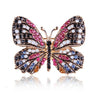 Colorful Rhinestone Alloy Butterfly Brooch Accessory