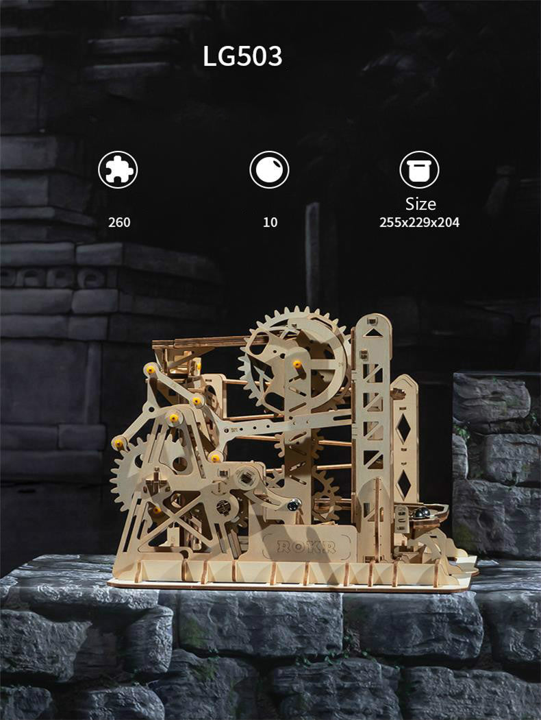 3D Wooden Puzzle Toy - Educational Mechanical Model