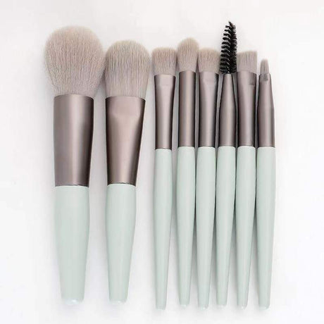Mini 8-Piece Makeup Brush Set with Soft Matte Finish