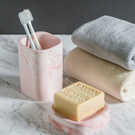 Nordic Ceramic Bathroom Accessory Set (4 Pieces)