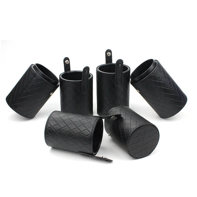 Geometric Makeup Brush Holder with Dustproof Design