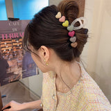 Retro Colorful Geometric Hair Claw Clip Accessories