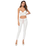 High Waist Slimming Patent Leather Skinny Pants