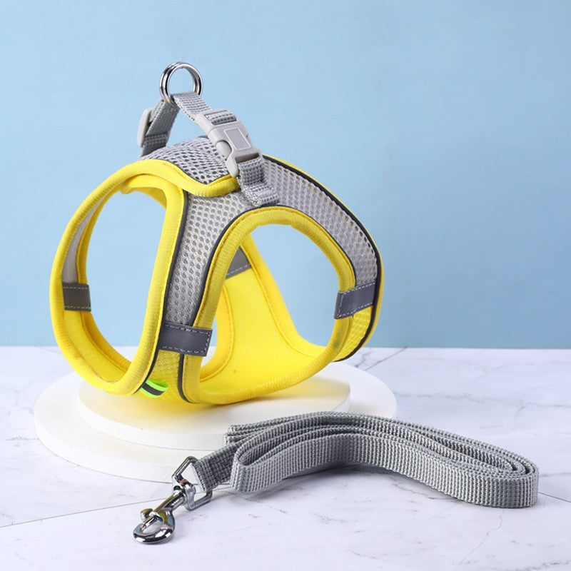 Reflective Outdoor Pet Traction Rope and Vest Combo