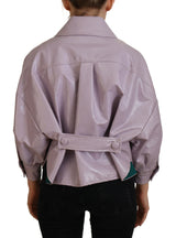 Dolce & Gabbana Chic Purple Cropped Jacket - A Style Statement